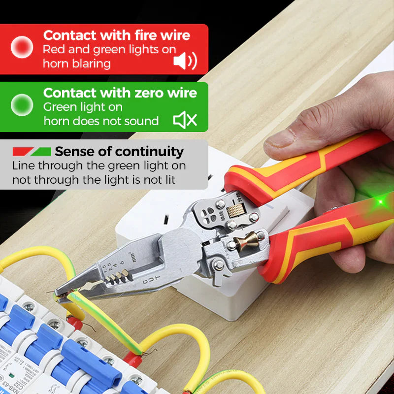 8-In-1 Wire Stripper With Voltage Tester