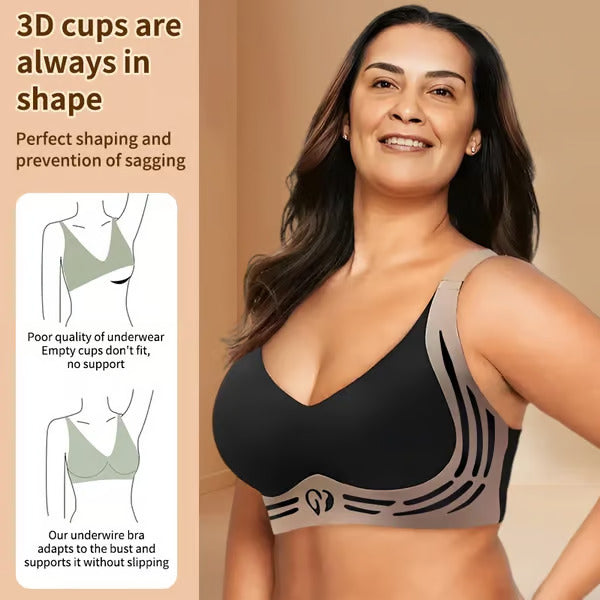 Pack of 3 - Anti Sagging Wireless Push-Up Bra